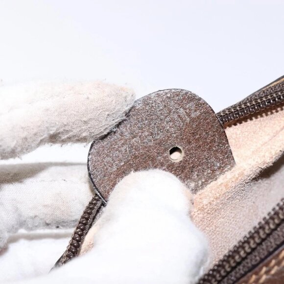 GUCCI GG Supreme Web Sherry Line Bag PVC Beige Gold 007 754 6112 40 Auth 139459 - Picture 13 of 16